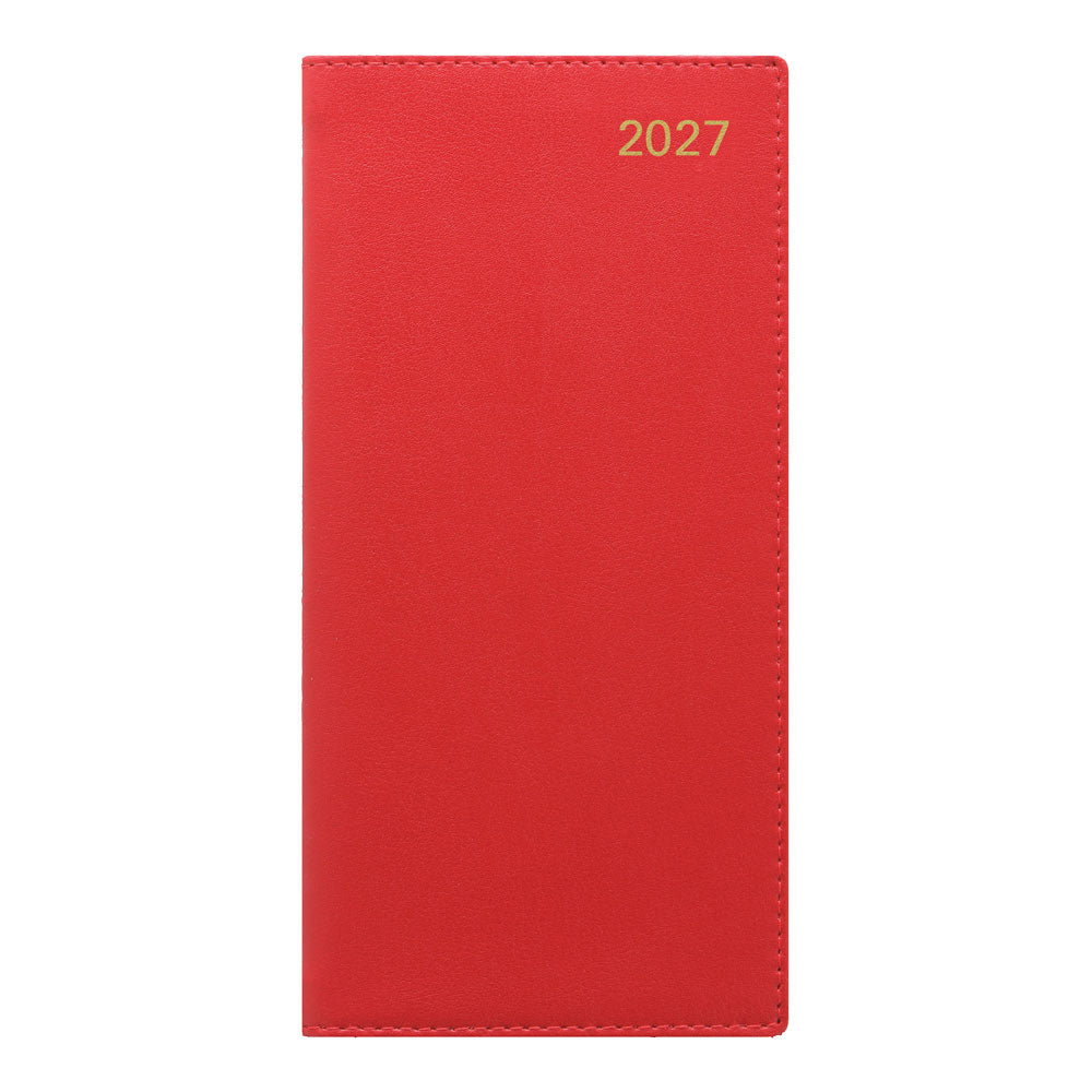 Letts Slim Weekly Appointment Book, Belgravia, English, 2027 27-C33SRD #colour_red