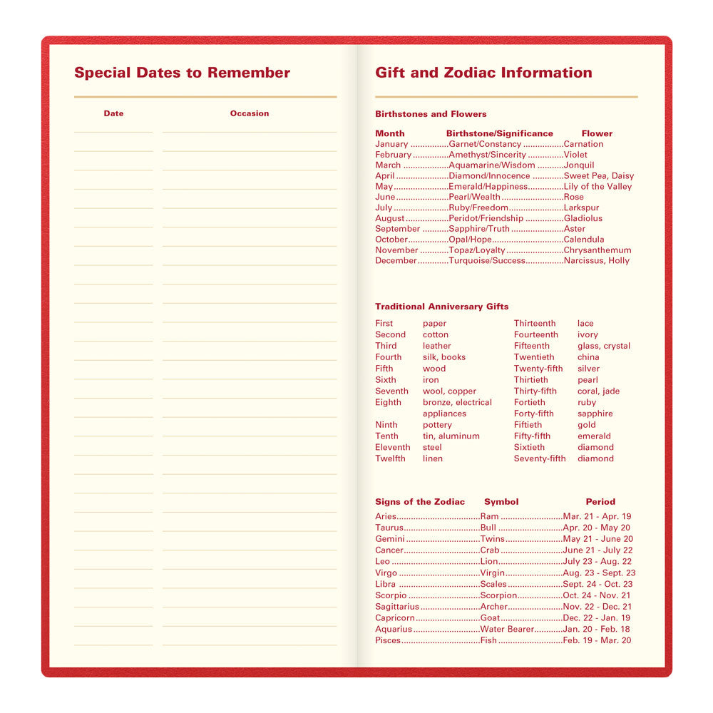 Letts Slim Weekly Appointment Book, Belgravia, English, 2027 27-C33SRD #colour_red
