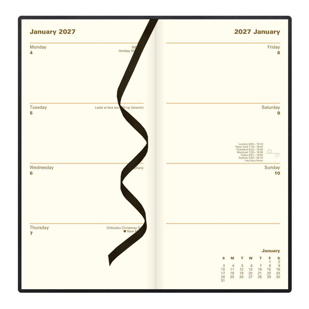 Letts Slim Weekly Planner, Belgravia, English, 2027 27-C33SUBK #colour_black