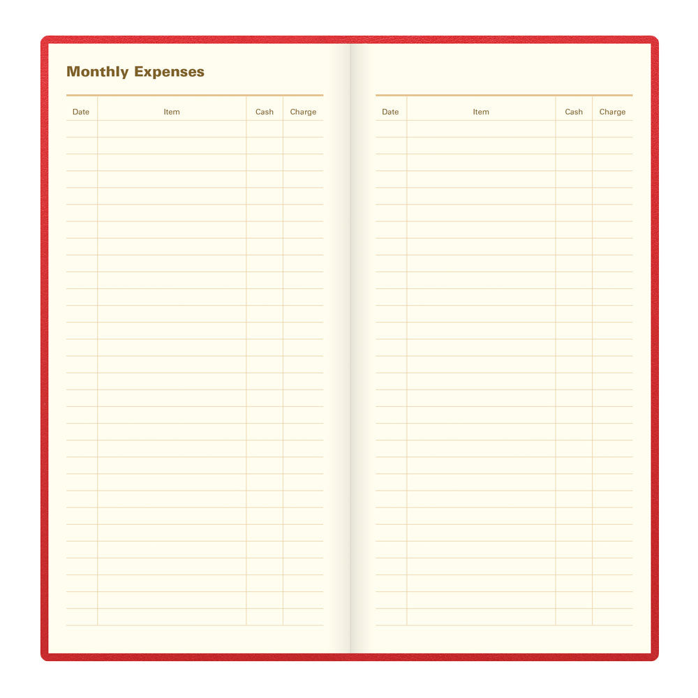 Letts Slim Weekly Planner, Belgravia, English, 2027 27-C33SURD #colour_red