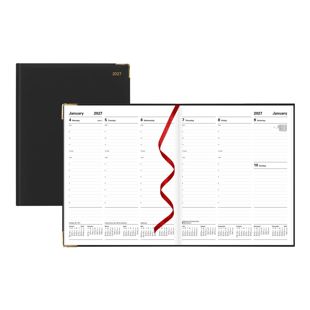Letts Quarto Weekly Appointment Book, Roma, English, 2027 27-C33YIBK #colour_black
