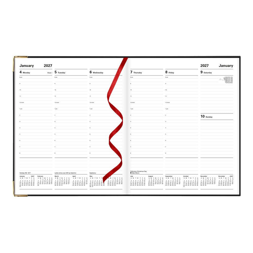 Letts Quarto Weekly Appointment Book, Roma, English, 2027 27-C33YIBK #colour_black