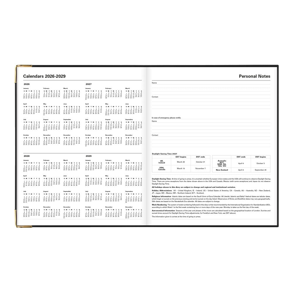 Letts Quarto Weekly Appointment Book, Roma, English, 2027 27-C33YIBK #colour_black