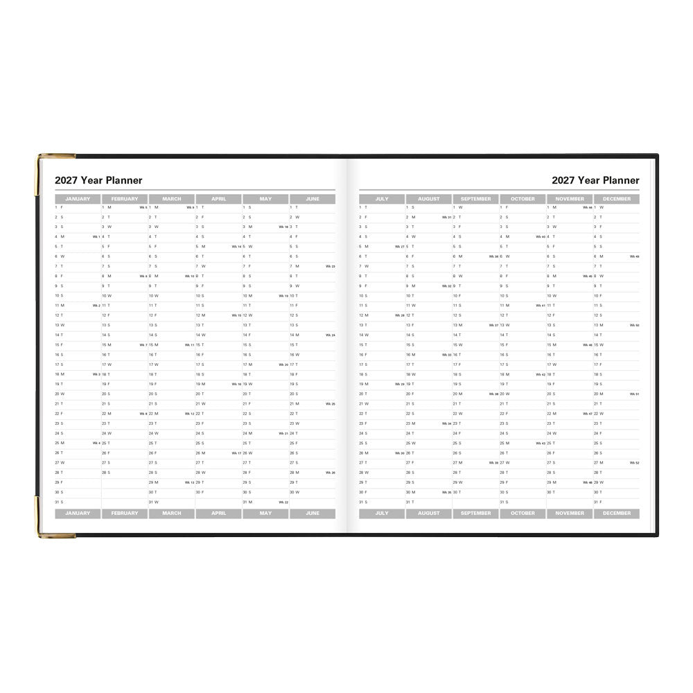 Letts Quarto Weekly Appointment Book, Roma, English, 2027 27-C33YIBK #colour_black