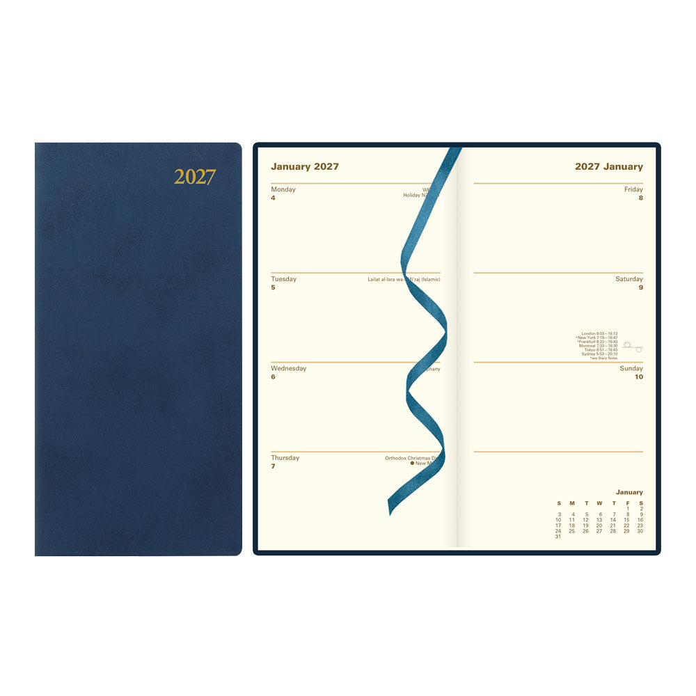 Letts Slim Weekly Planner, Signature, English, 2027 27-C38SUBE #colour_blue