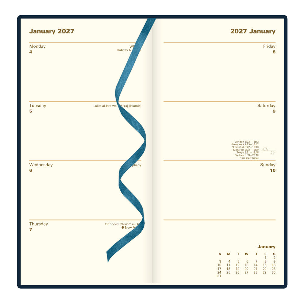 Letts Slim Weekly Planner, Signature, English, 2027 27-C38SUBE #colour_blue