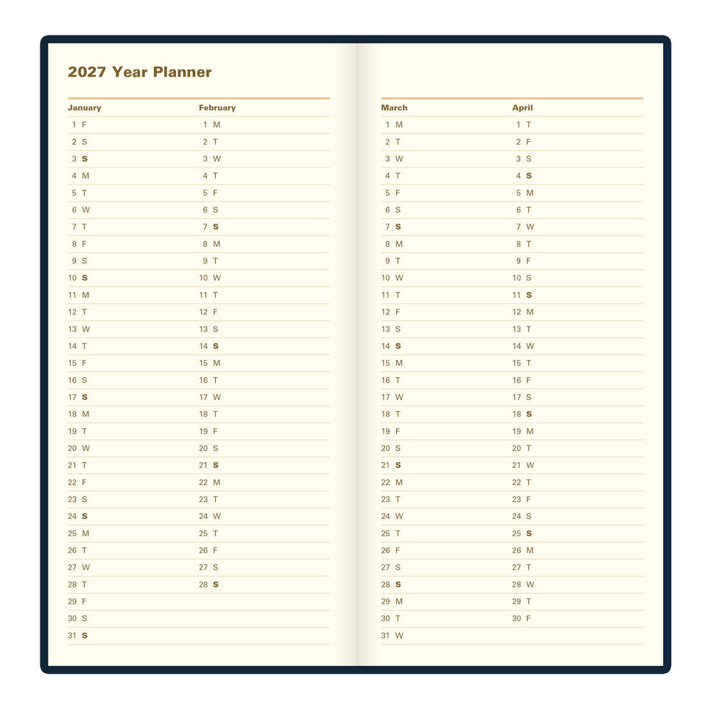 Letts Slim Weekly Planner, Signature, English, 2027 27-C38SUBE #colour_blue