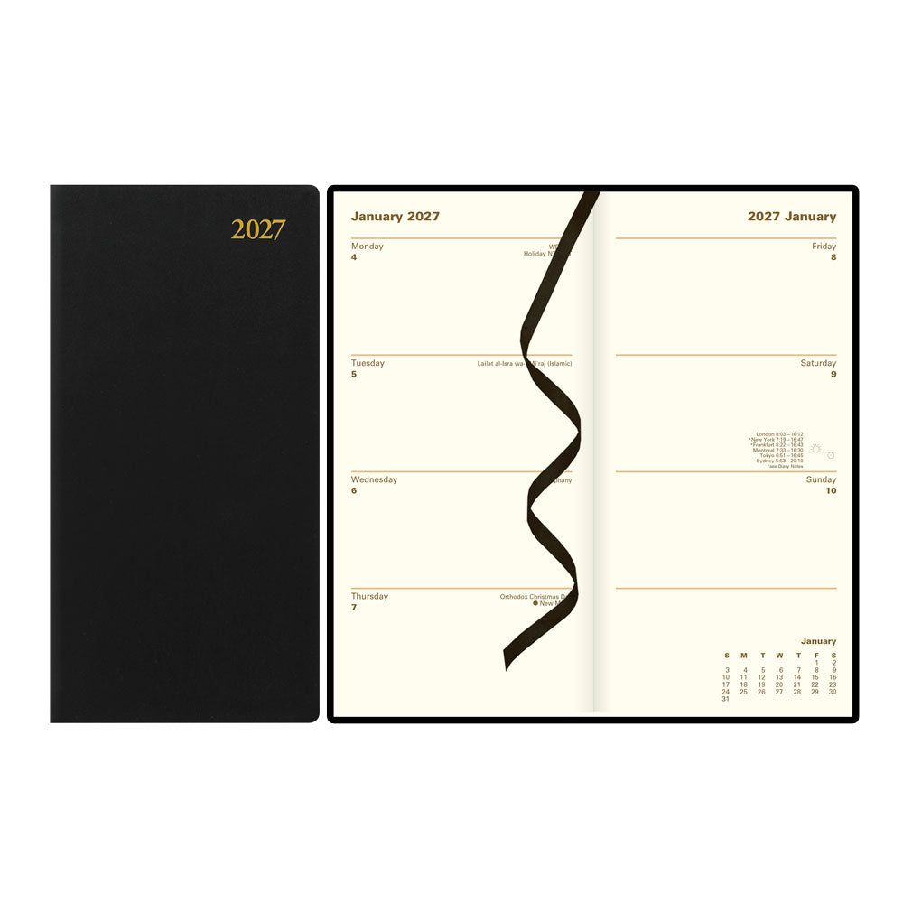 Letts Slim Weekly Planner, Signature, English, 2027 27-C38SUBK #colour_black
