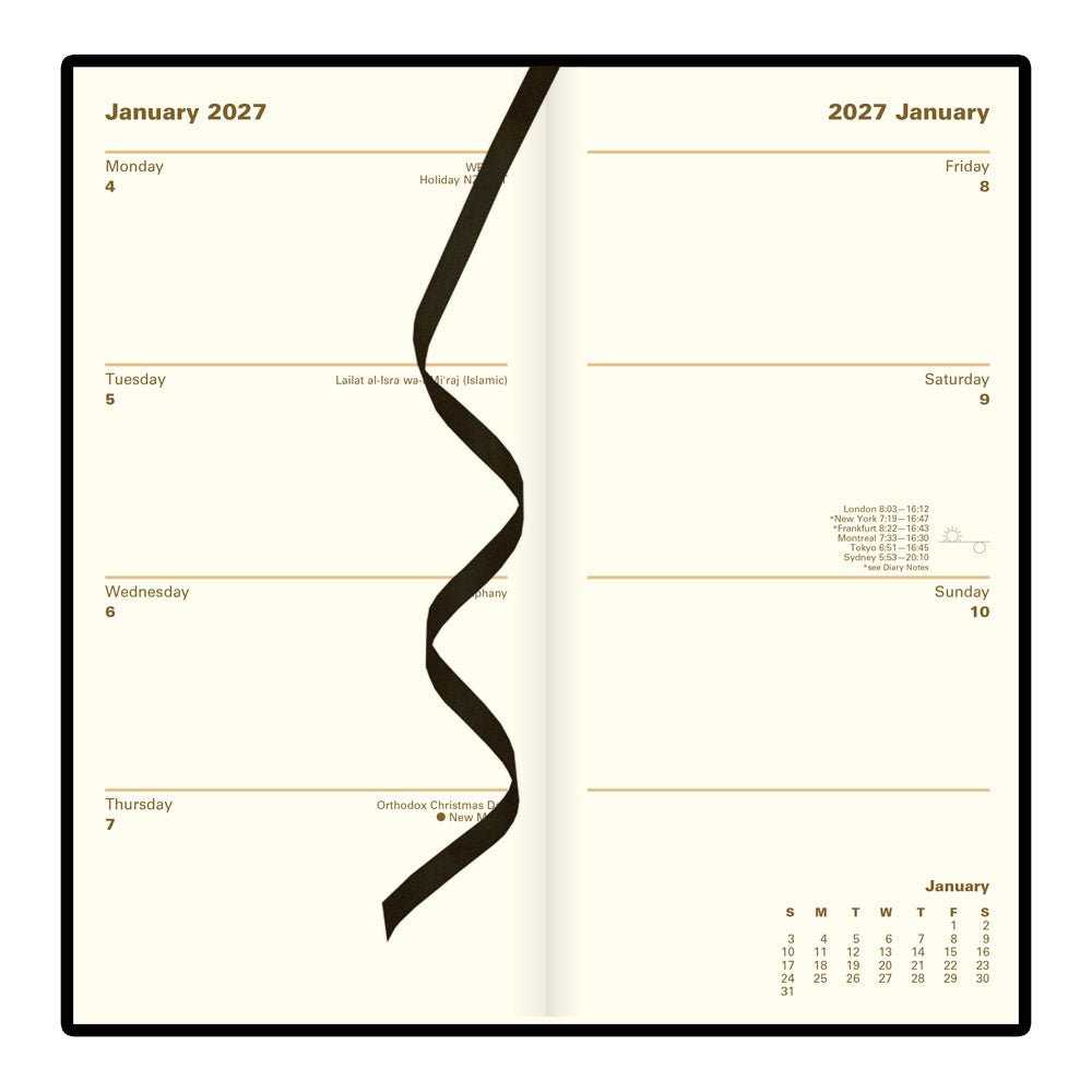 Letts Slim Weekly Planner, Signature, English, 2027 27-C38SUBK #colour_black