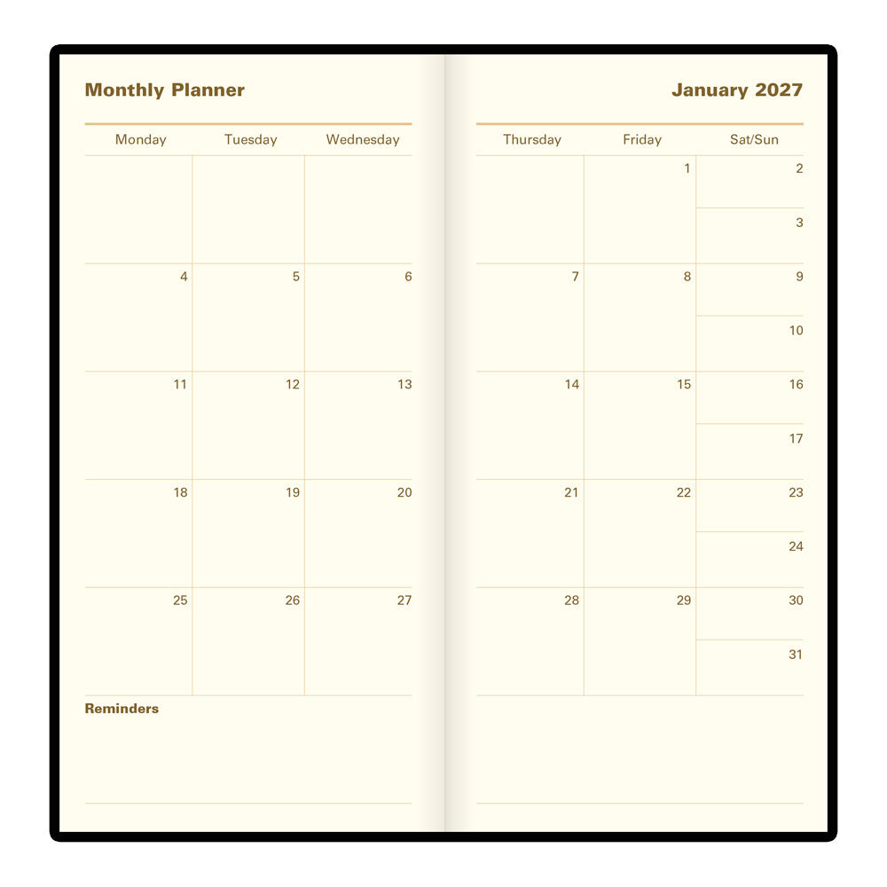 Letts Slim Weekly Planner, Signature, English, 2027 27-C38SUBK #colour_black
