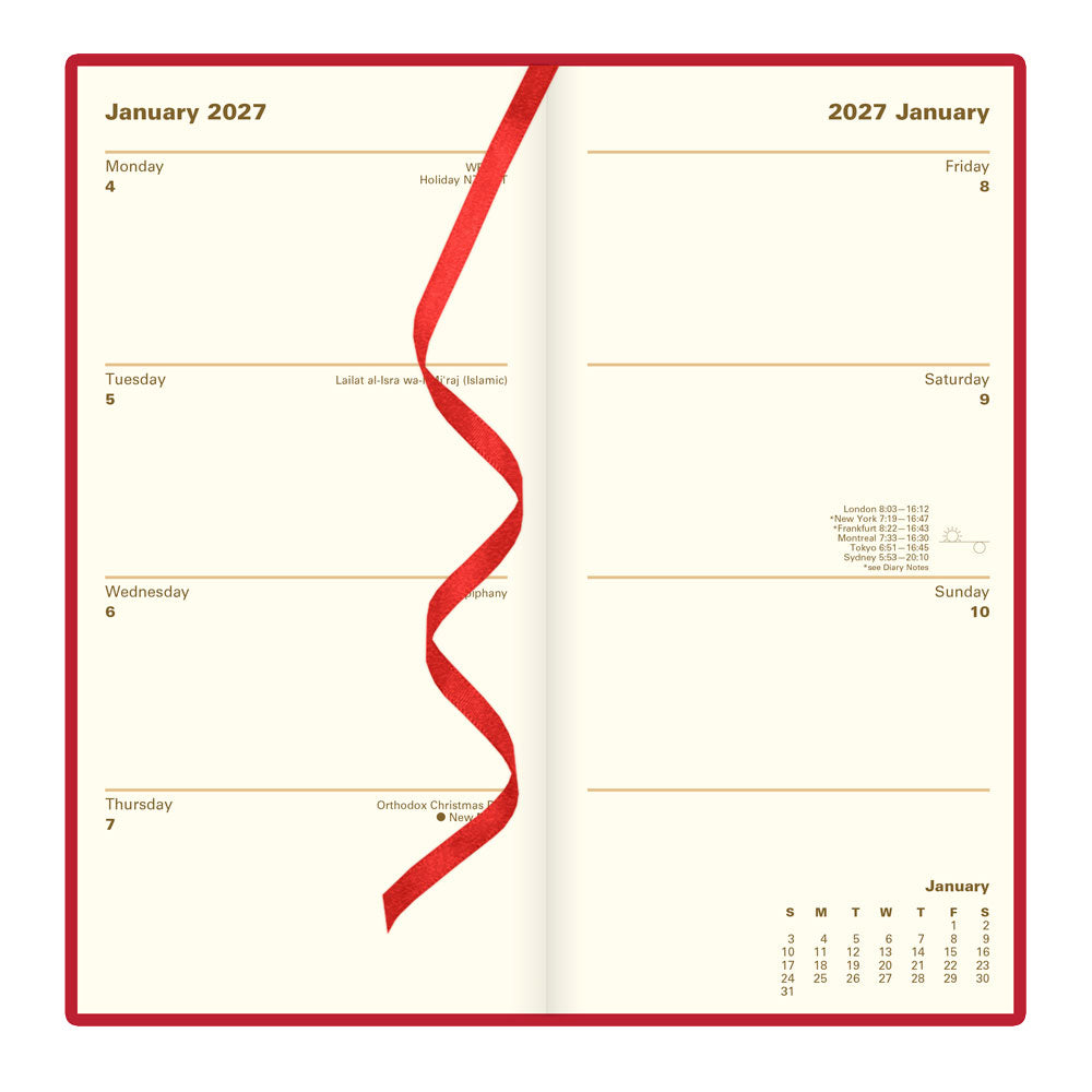 Letts Slim Weekly Planner, Signature, English, 2027 27-C38SUBY #colour_burgundy