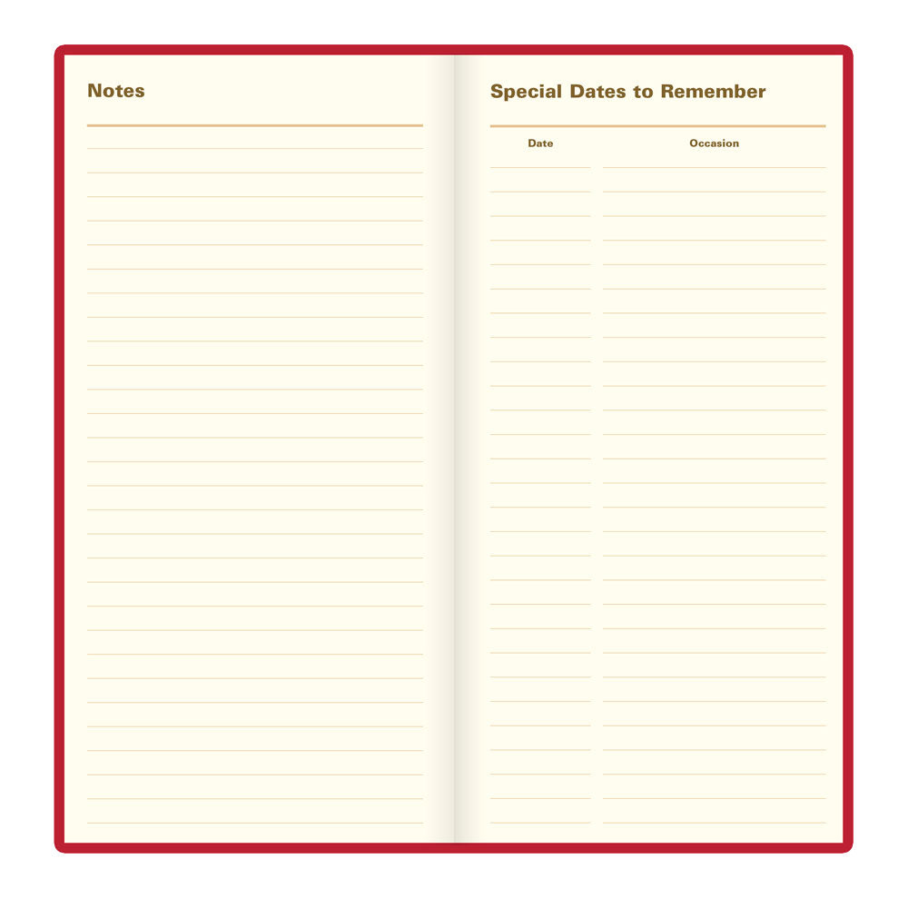 Letts Slim Weekly Planner, Signature, English, 2027 27-C38SUBY #colour_burgundy