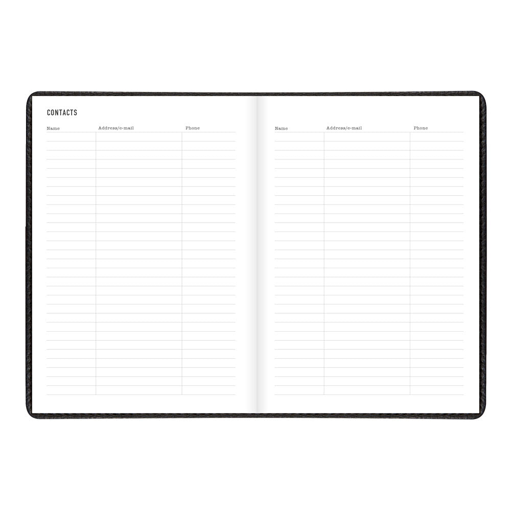 Letts A5 Weekly Appointment Book, Milano, English, 2027 27-CTO3XUBK #colour_black