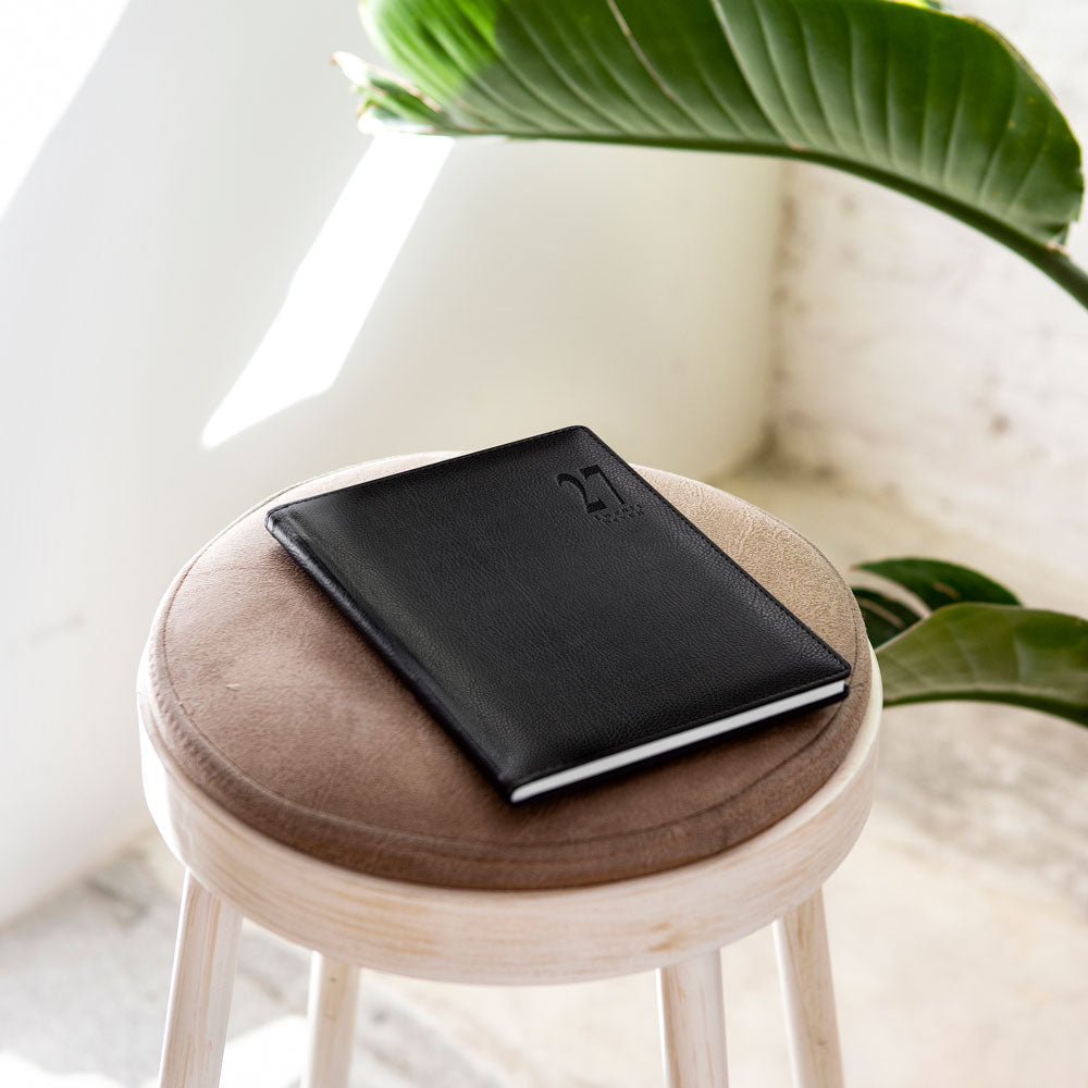Letts A5 Weekly Appointment Book, Milano, English, 2027 27-CTO3XUBK #colour_black