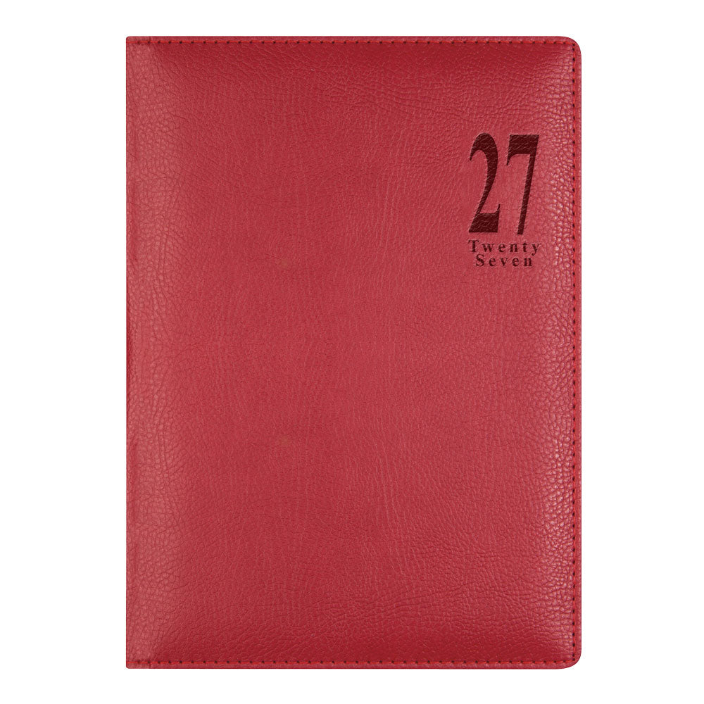 Letts A5 Weekly Appointment Book, Milano, English, 2027 27-CTO3XURD #colour_red