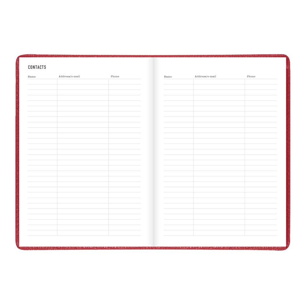 Letts A5 Weekly Appointment Book, Milano, English, 2027 27-CTO3XURD #colour_red