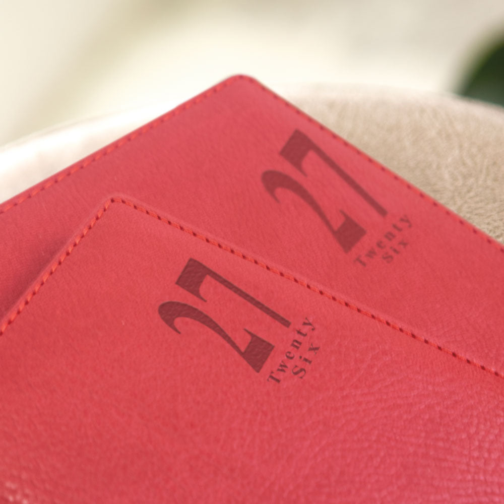 Letts A5 Weekly Appointment Book, Milano, English, 2027 27-CTO3XURD #colour_red