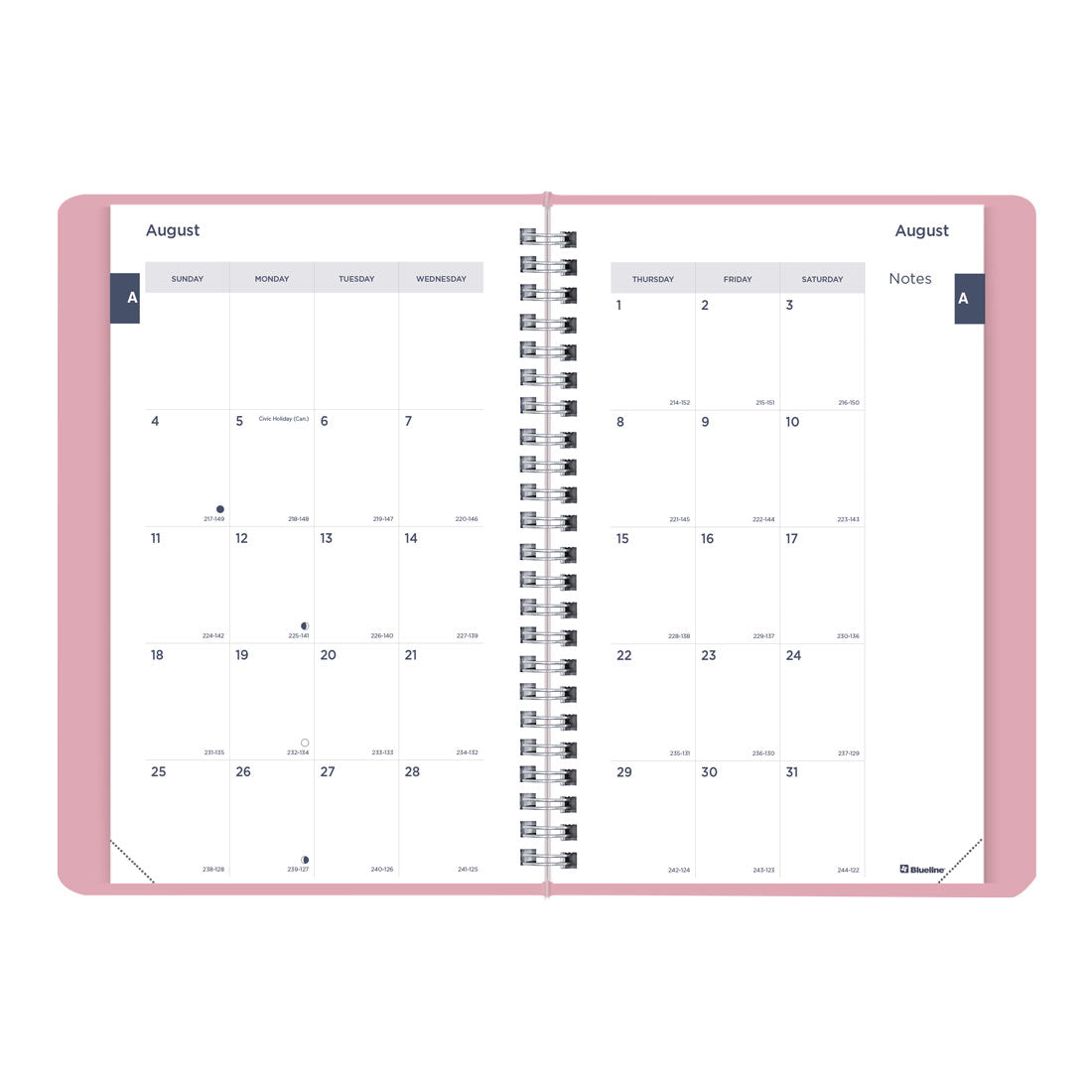 Academic Daily Planner 2024-2025, English, CA201F#colour_soft-pink