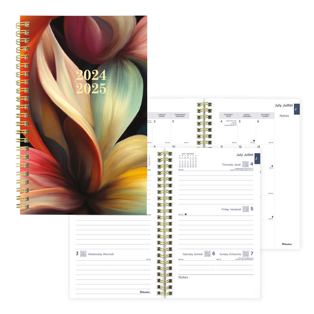 Academic Weekly Planner Floral 2024-2025, Bilingual, CA114BPM#colour_floral-orange