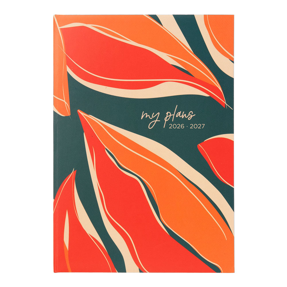 Letts of London Botanics Academic Weekly Planner, A5, 2026 - 2027 - Multilingual 27-031918 #colour_botanics-green