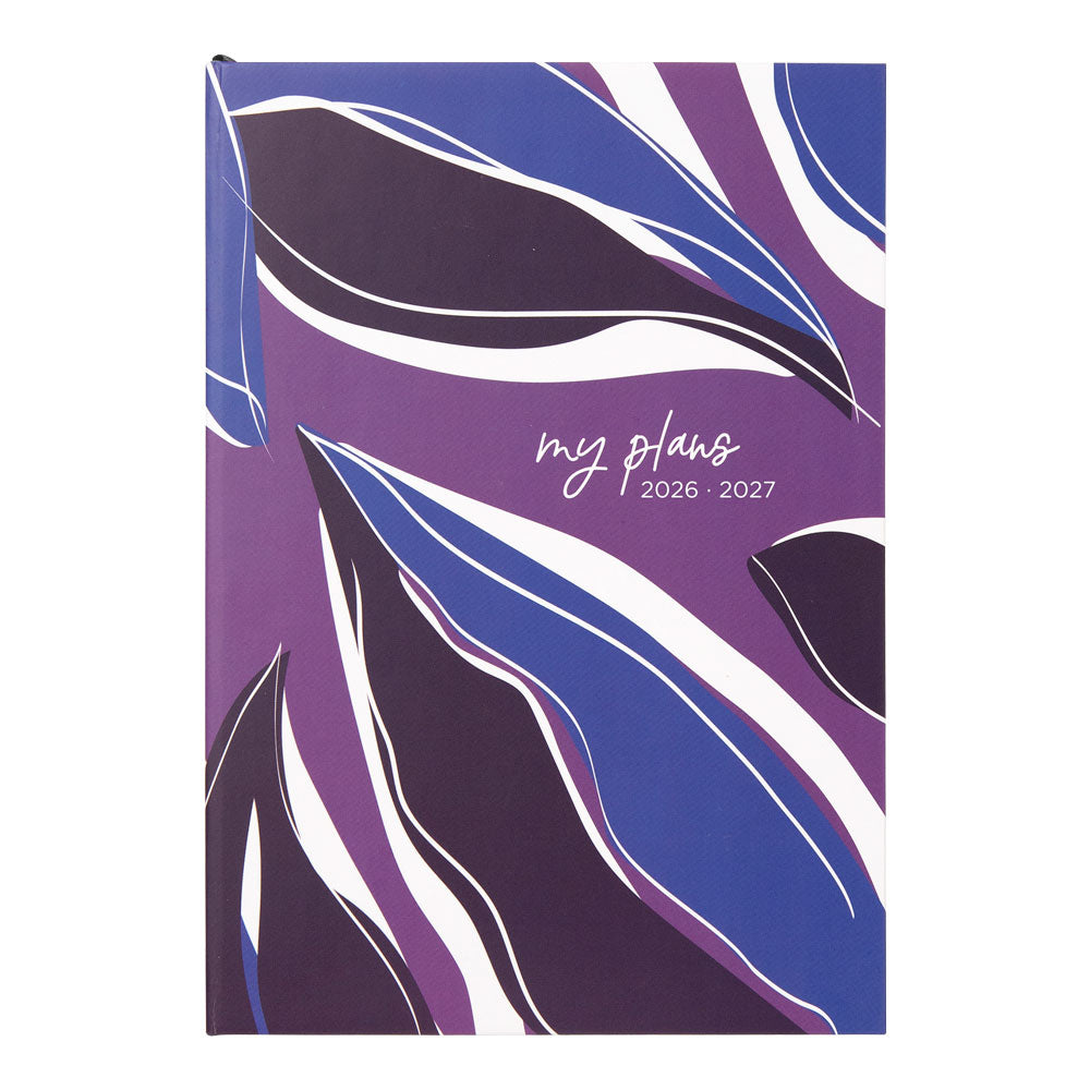 Letts of London Botanics Academic Weekly Planner, A5, 2026 - 2027 - Multilingual 27-031919 #colour_botanics-plum