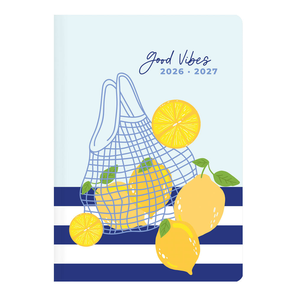 Letts of London Citrus Academic Weekly Planner, A5, 2026 - 2027 - Multilingual 27-031974 #colour_good-vibes