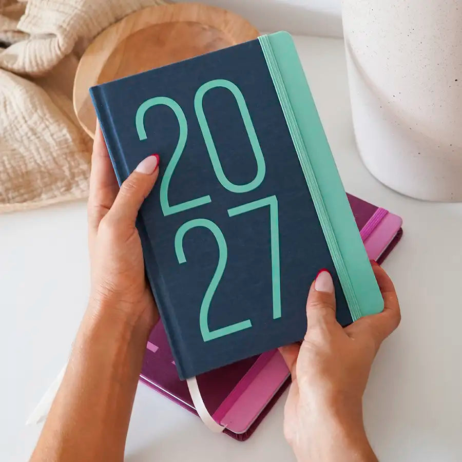 Letts A5 Weekly Planner, Essence, 2027 Teal 27-082633 27-082633 #colour_essence-teal