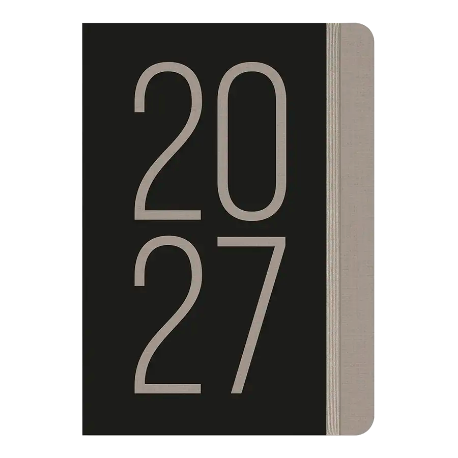 Letts A5 Weekly Planner, Essence, 2027 Black 27-082666 27-082666 #colour_essence-black