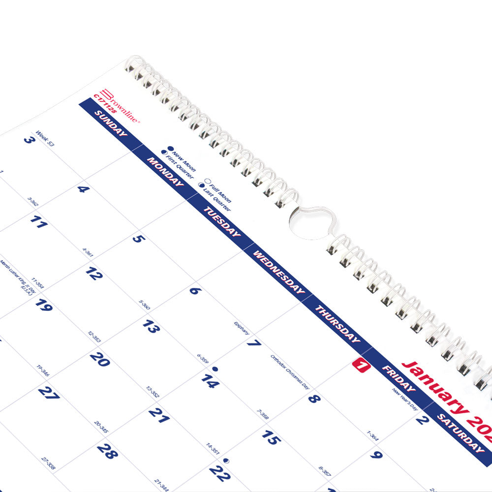 Monthly Wall Calendar, English, 2027 C171128-27 Brownline Canada