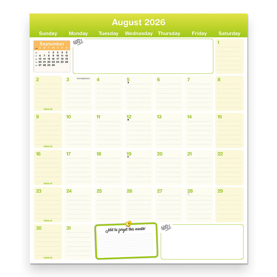 Blueline Fridgeplanner™ Maxi Magnet Calendar, 17 Months, 2026-2027, English C174110A-27