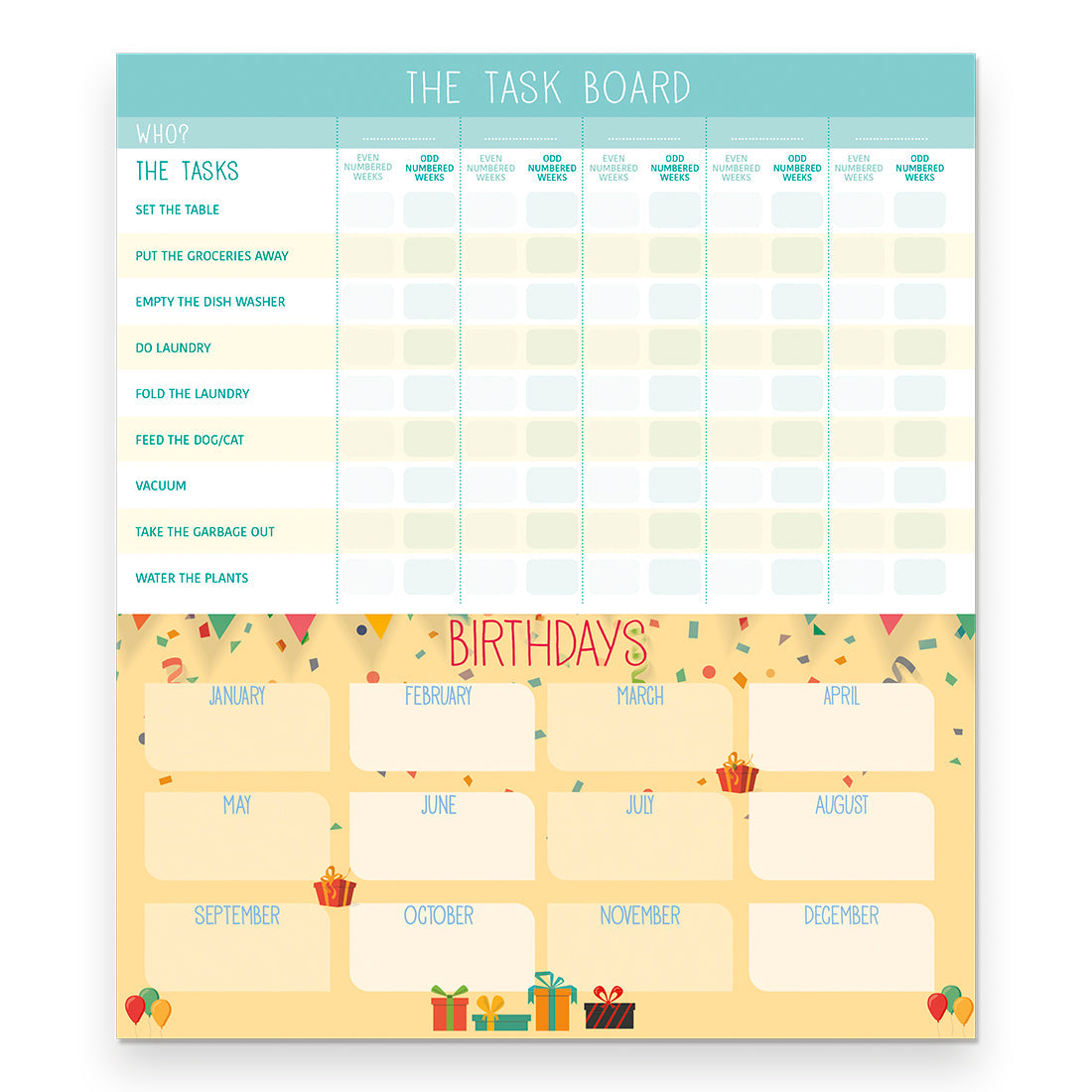 Blueline Fridgeplanner™ Maxi Magnet Calendar, 17 Months, 2026-2027, English C174110A-27