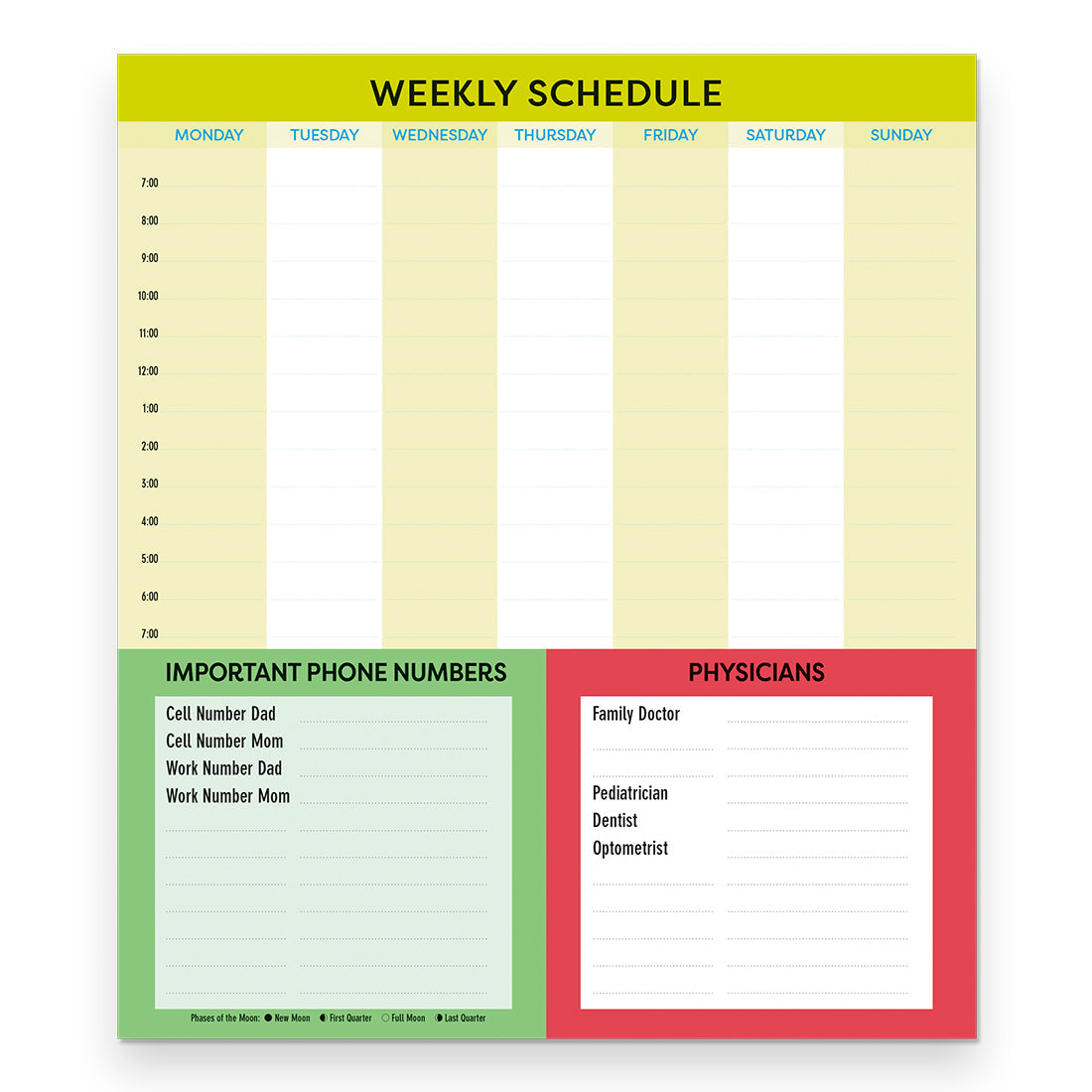 Blueline Fridgeplanner™ Maxi Magnet Calendar, 17 Months, 2026-2027, English C174110A-27