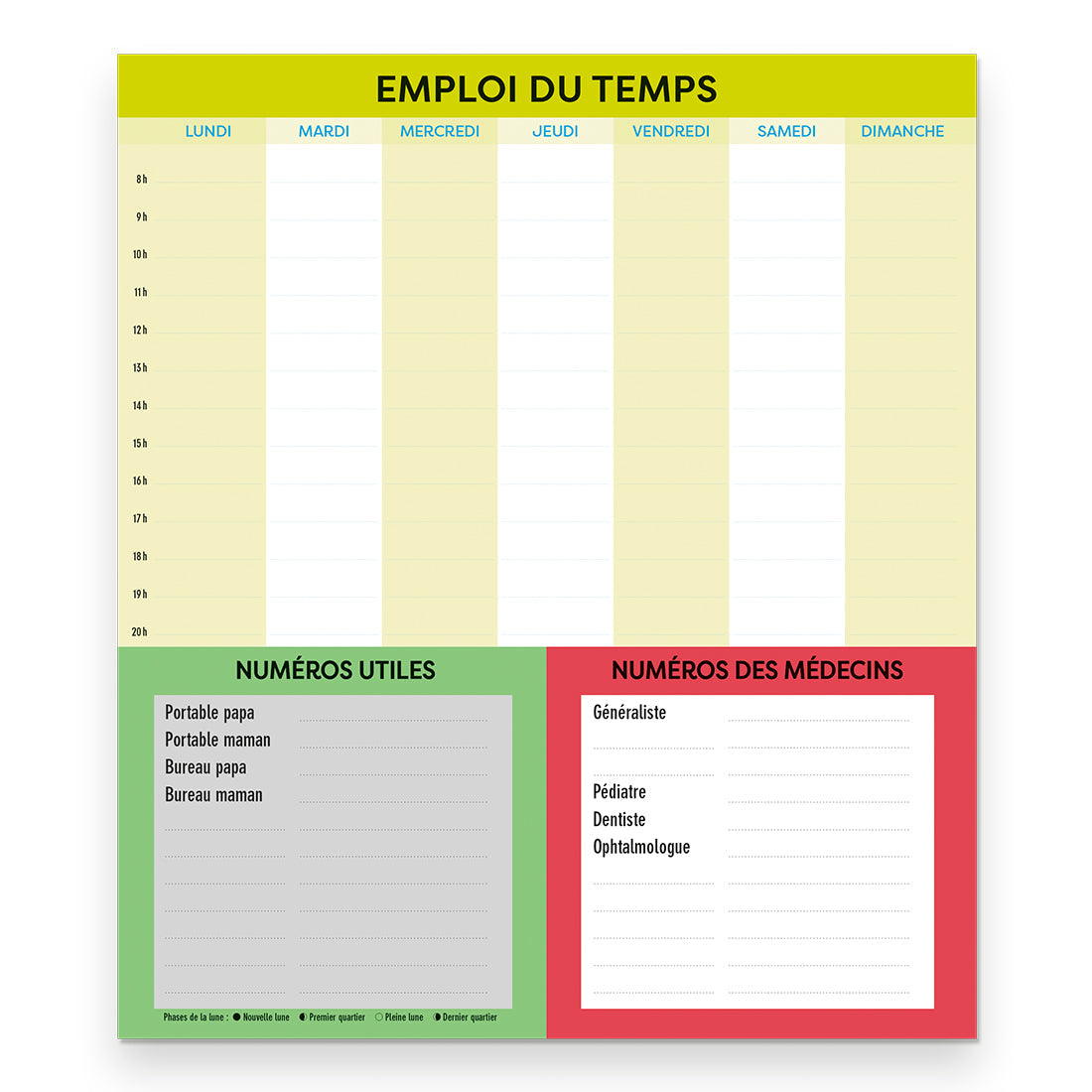 Blueline Fridgeplanner™ Maxi Magnet Calendar, 17 Months, 2026-2027, French C174110FA-27