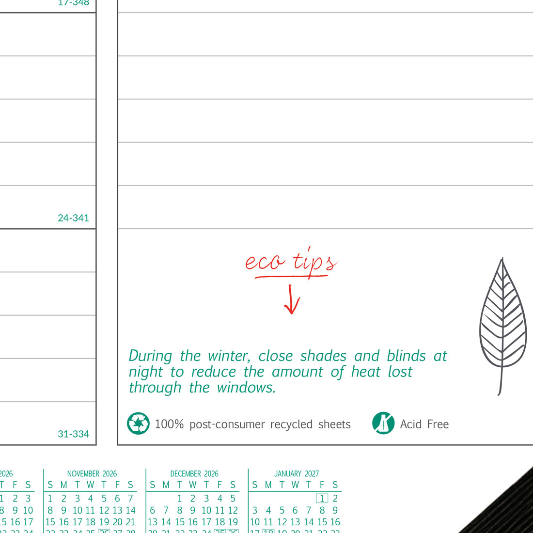 Brownline EcoLogix Monthly Desk Pad 2026, English C177437-26