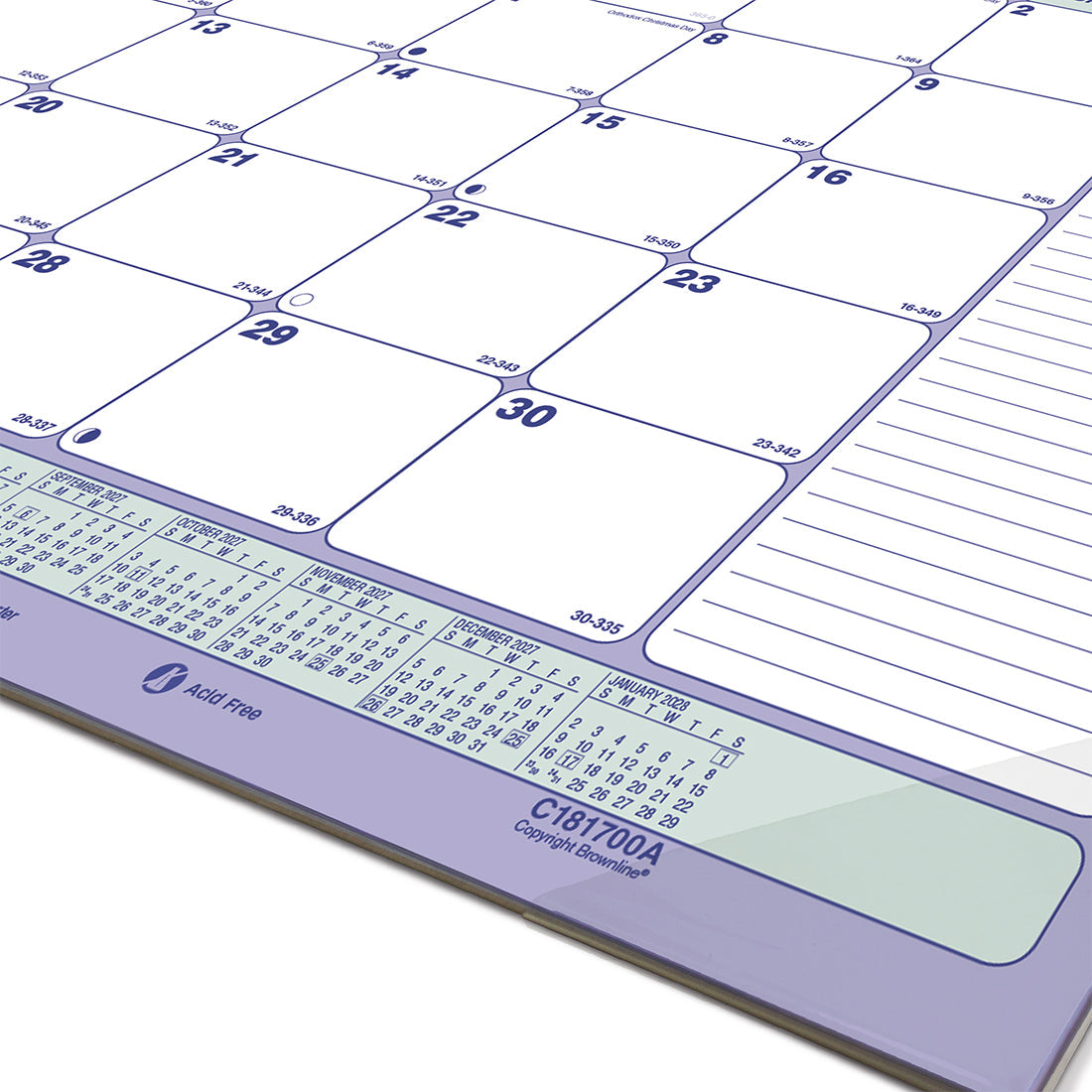 Monthly Desk Pad Calendar, English, 2027 C181700A-27 Brownline Canada