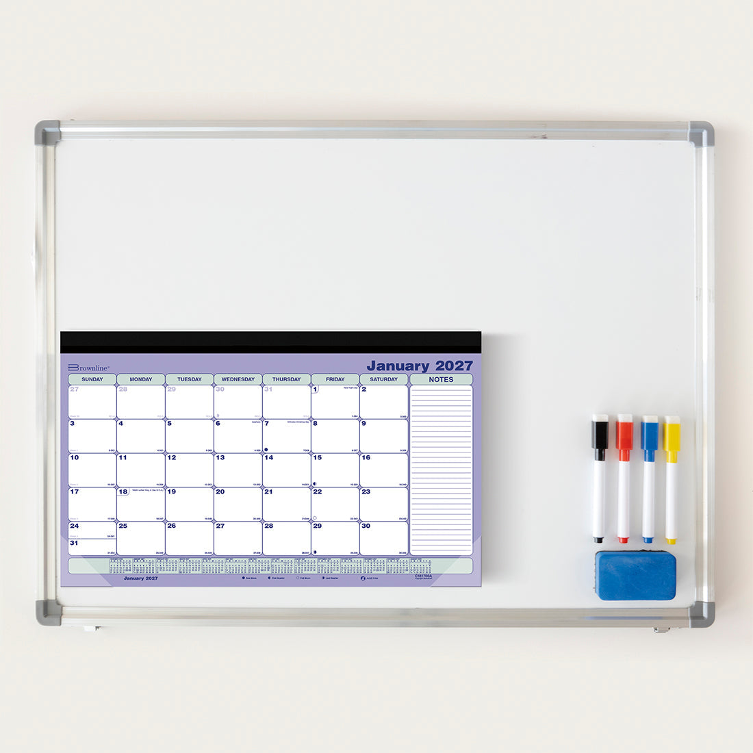 Monthly Desk Pad Calendar, English, 2027 C181700A-27 Brownline Canada