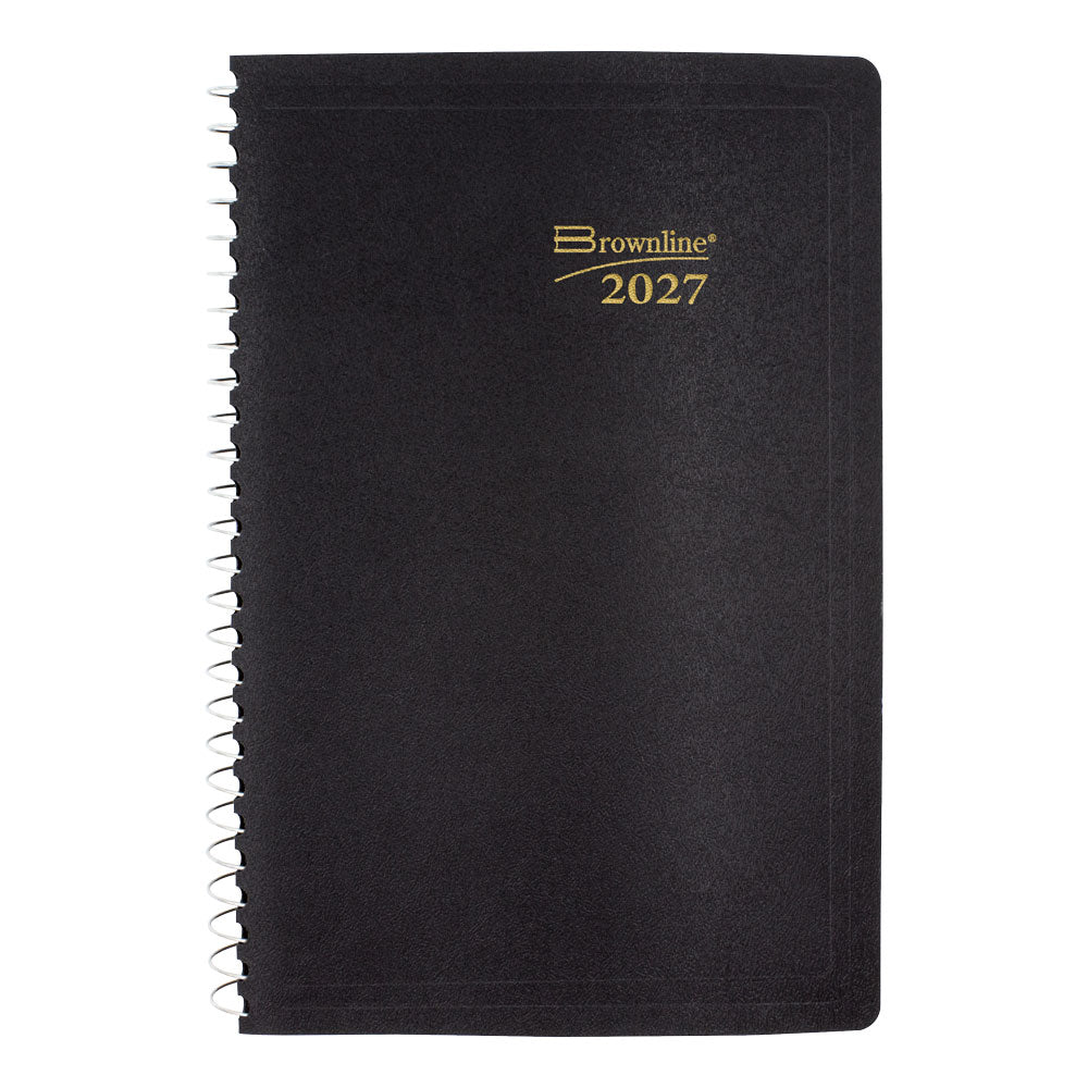 Essential Daily Appointment Book, 2027, English, Black C2504.81T-27 Brownline Canada