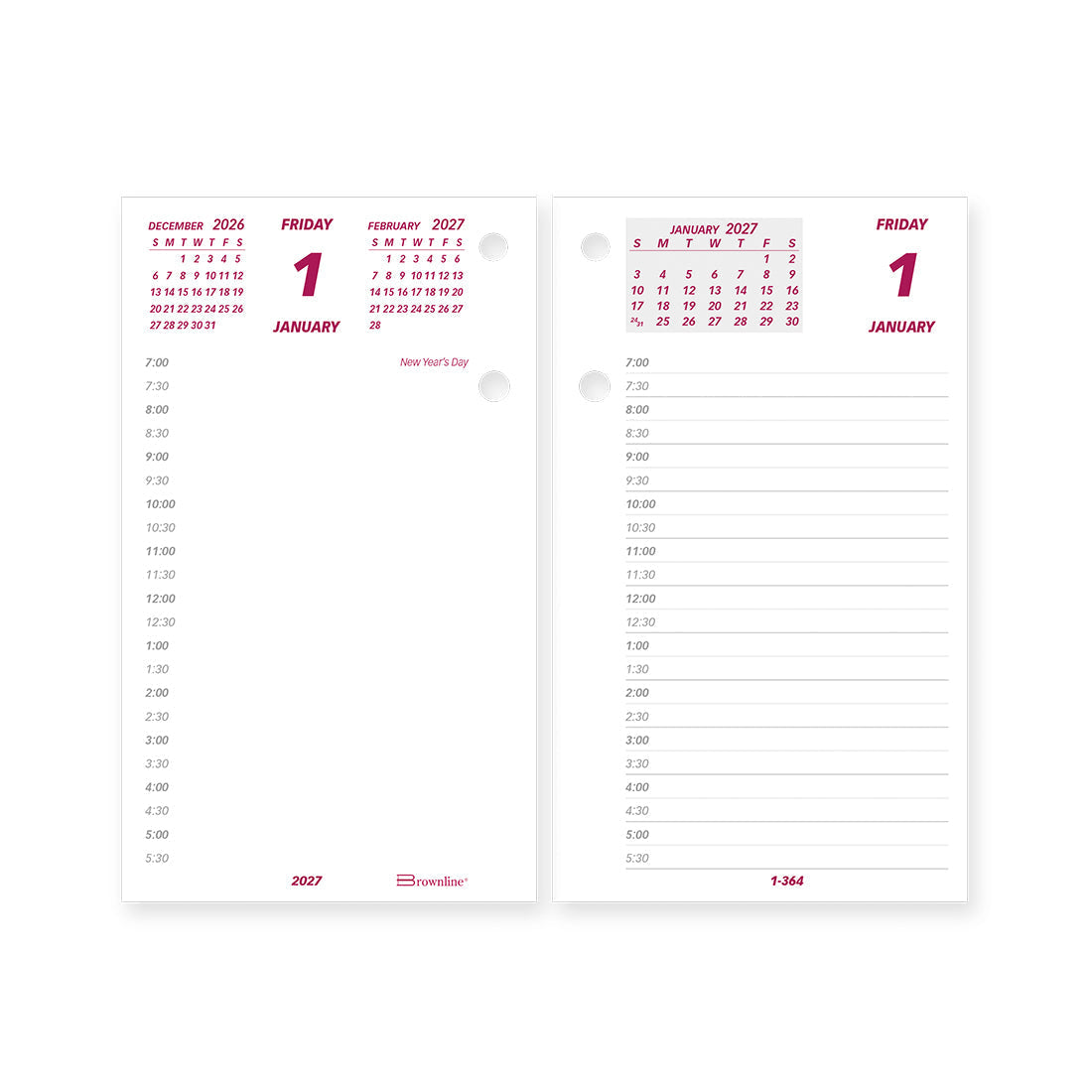 Brownline Daily Refill, English, 2027 C2R-27