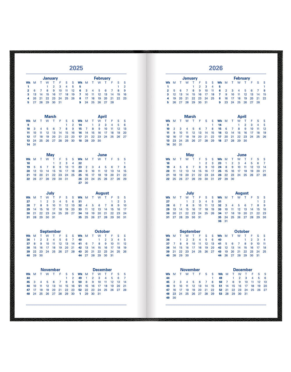 Principal Compact Week to View Planner 2025 - English - 25-C30NUBK Letts of London#colour_black