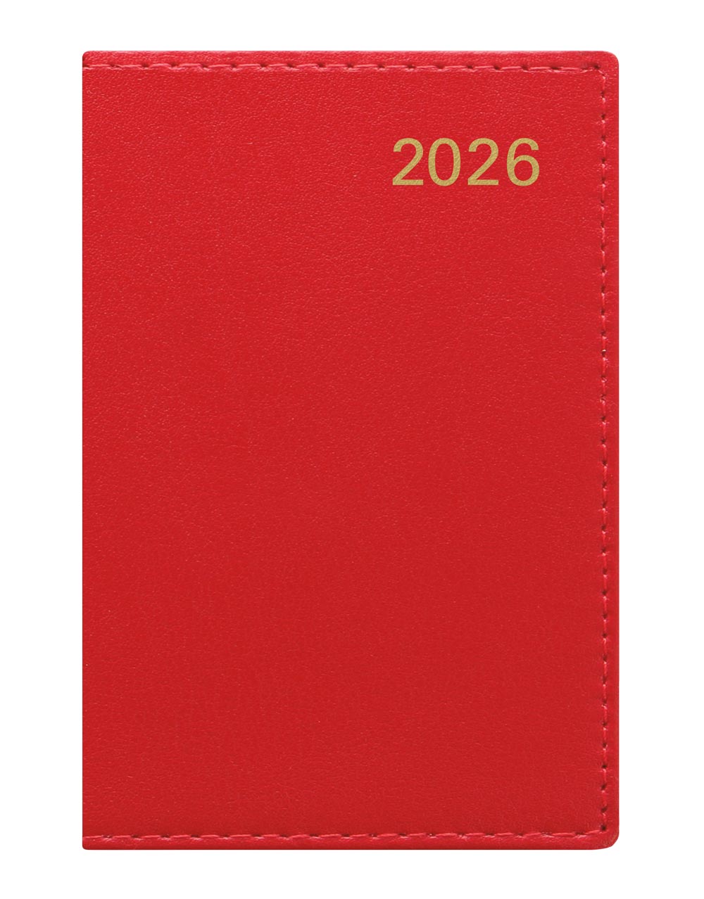 Letts of London Belgravia Mini Pocket Week to View Leather Diary with Planners 2026 - English 26-C33ERD #colour_red
