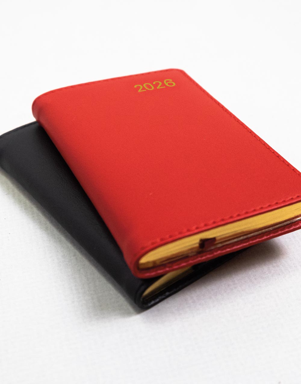 Letts of London Belgravia Mini Pocket Week to View Leather Diary with Planners 2026 - English 26-C33ERD #colour_red