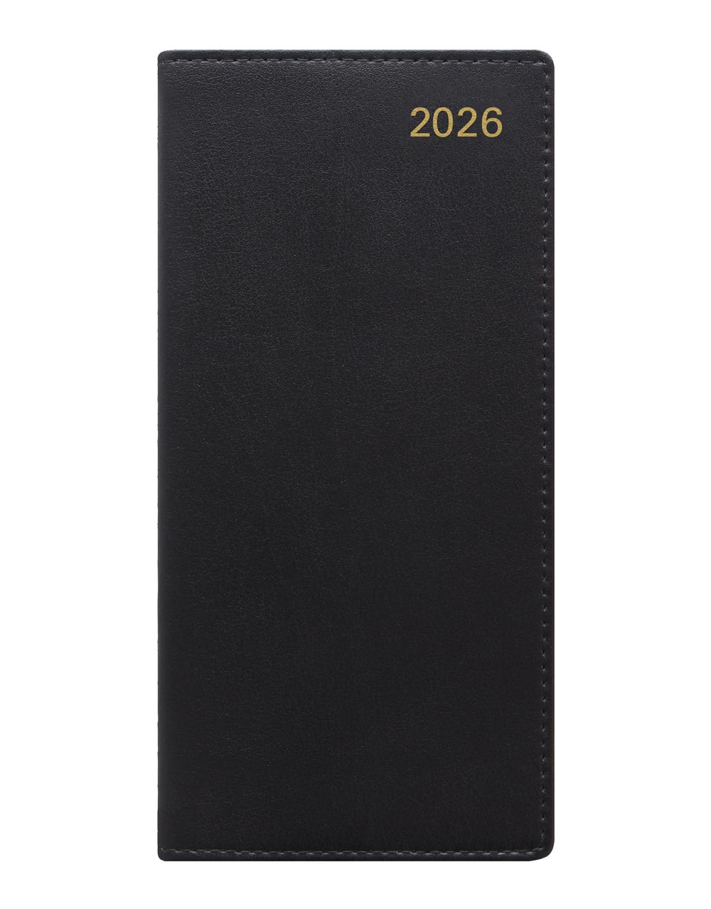 Letts of London Belgravia Slim Landscape Week to View Leather Diary with Appointments and Planners 2026 Black 26-C33SBK #colour_black