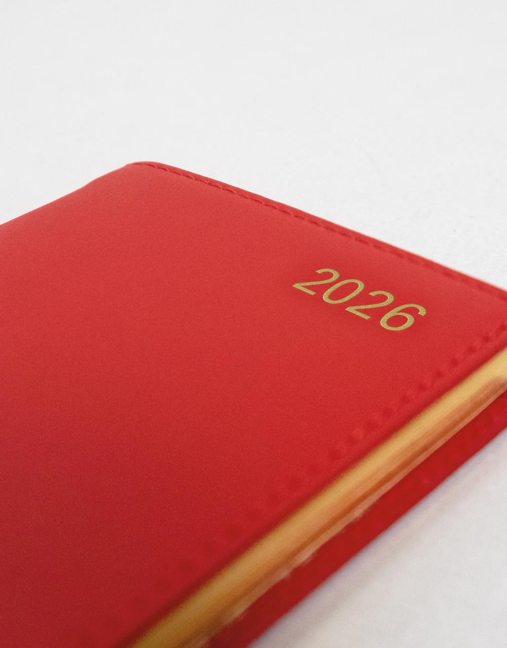 Letts of London Belgravia Slim Landscape Week to View Leather Diary with Appointments and Planners 2026 Red 26-C33SRD #colour_red