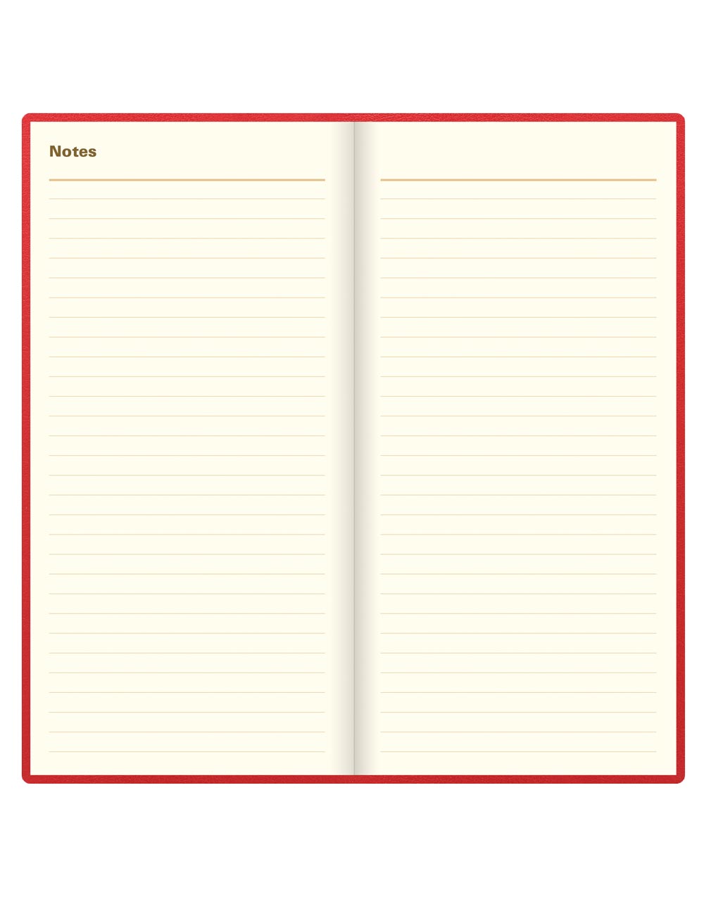 Letts of London Belgravia Slim Week to View Leather Diary with Planners 2026 - English Red 26-C33SURD #colour_red