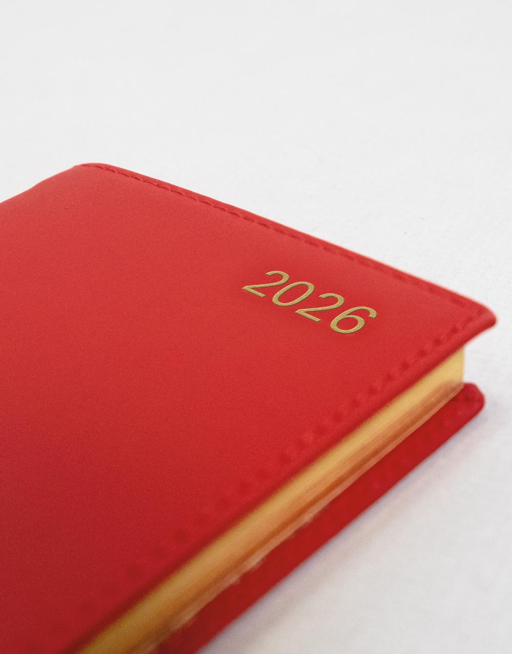 Letts of London Belgravia Slim Week to View Leather Diary with Planners 2026 - English Red 26-C33SURD #colour_red
