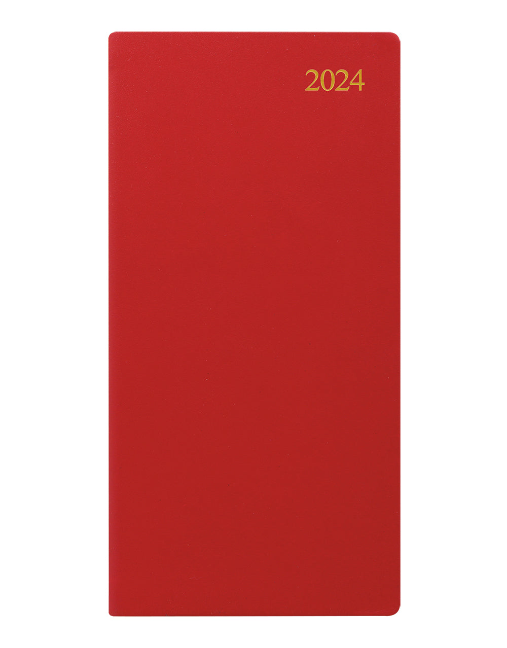 Signature Slim Week to View Leather Diary with Planners 2024 - English#colour_red