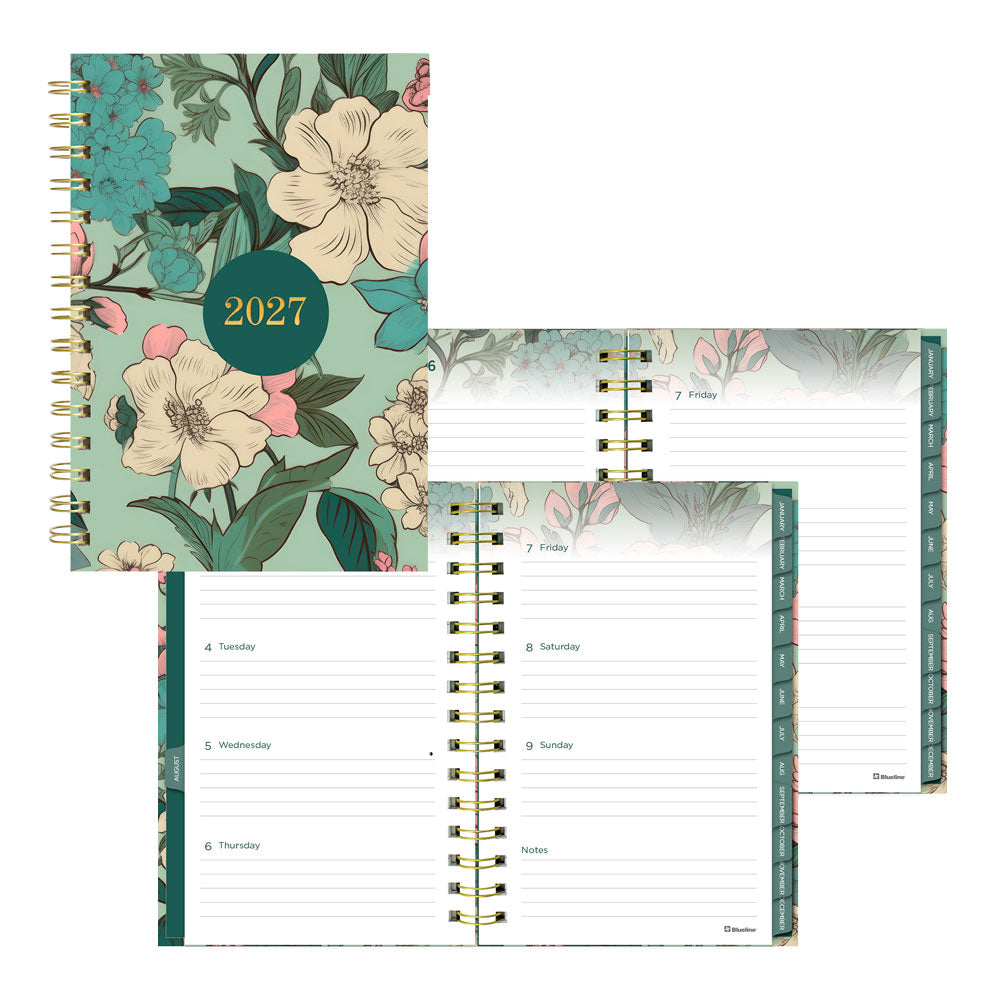 Blueline Verdant 17-Month Weekly Planner, 2026-2027, English C448017.01-27