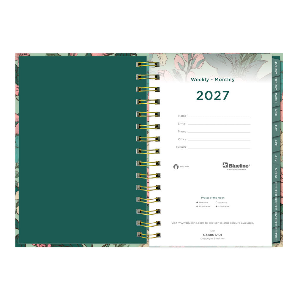 Blueline Verdant 17-Month Weekly Planner, 2026-2027, English C448017.01-27