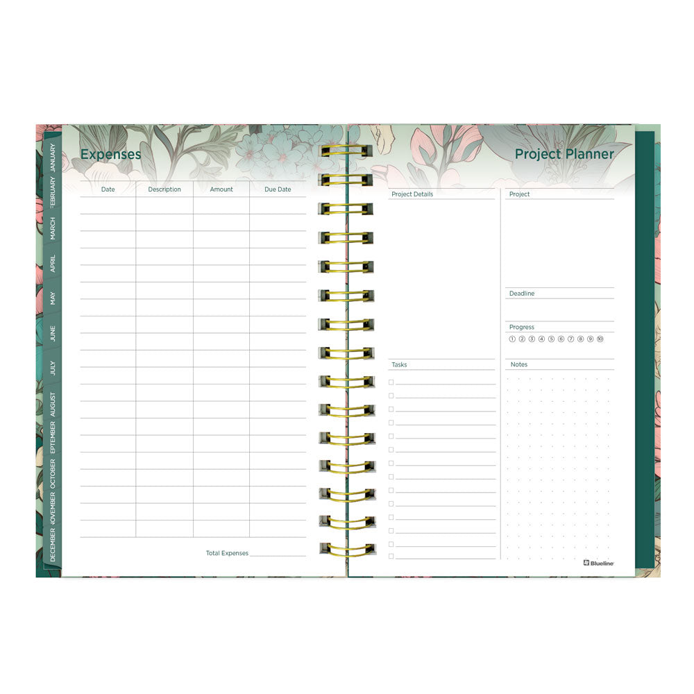 Blueline Verdant 17-Month Weekly Planner, 2026-2027, English C448017.01-27