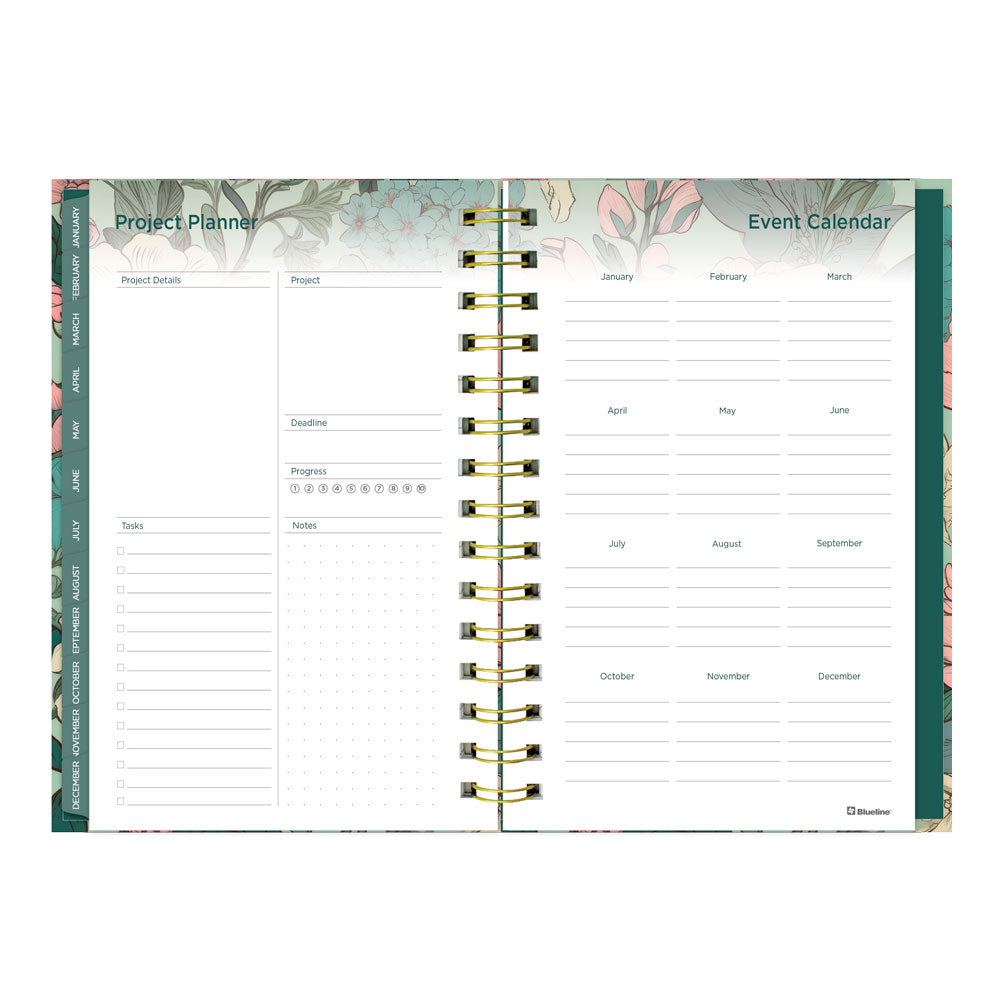 Blueline Verdant 17-Month Weekly Planner, 2026-2027, English C448017.01-27